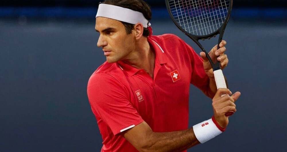 Uniqlo Roger Federer 2021 Tokyo Olympics DRY-EX Tennis Polo Shirt Red